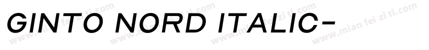 ginto nord italic字体转换